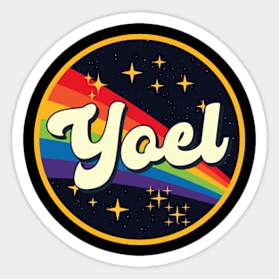 Yoel // Rainbow In Space Vintage Style Sticker